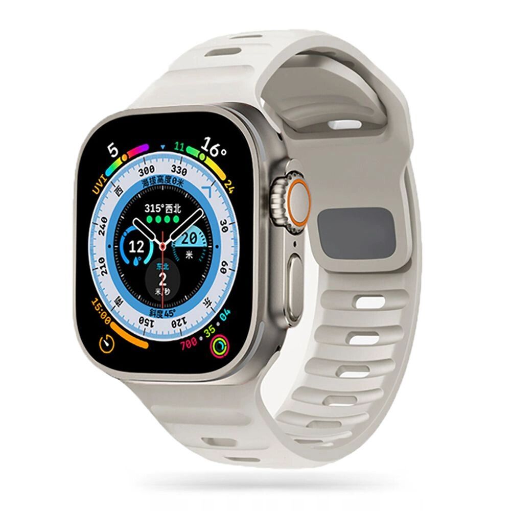 Бяла силиконова каишка за Apple Watch