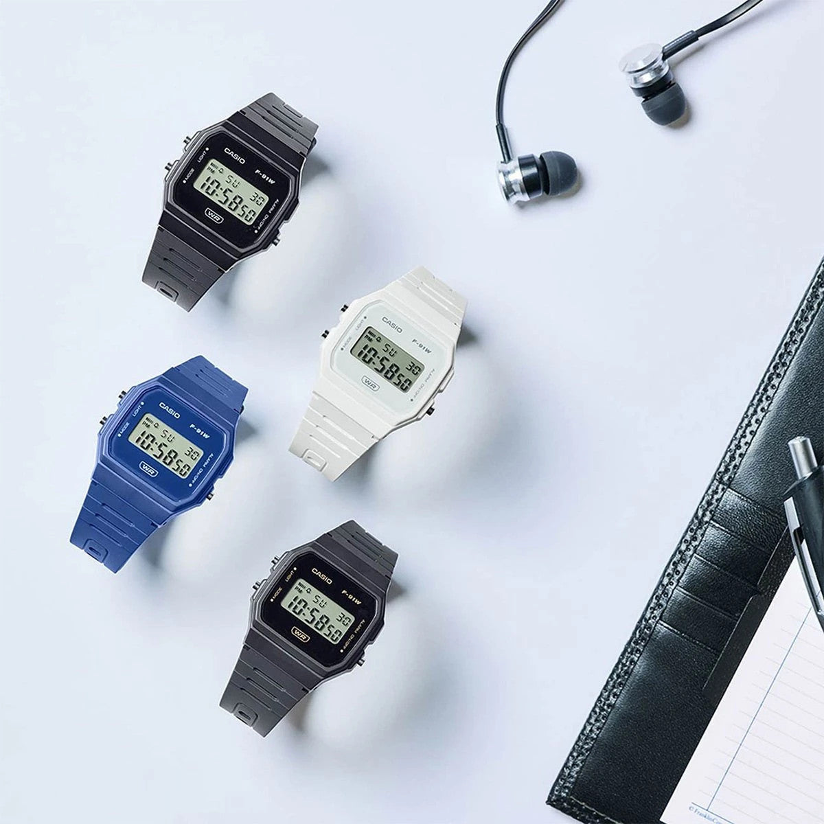 Мъжки часовник CASIO - F-91WB-2A1EF