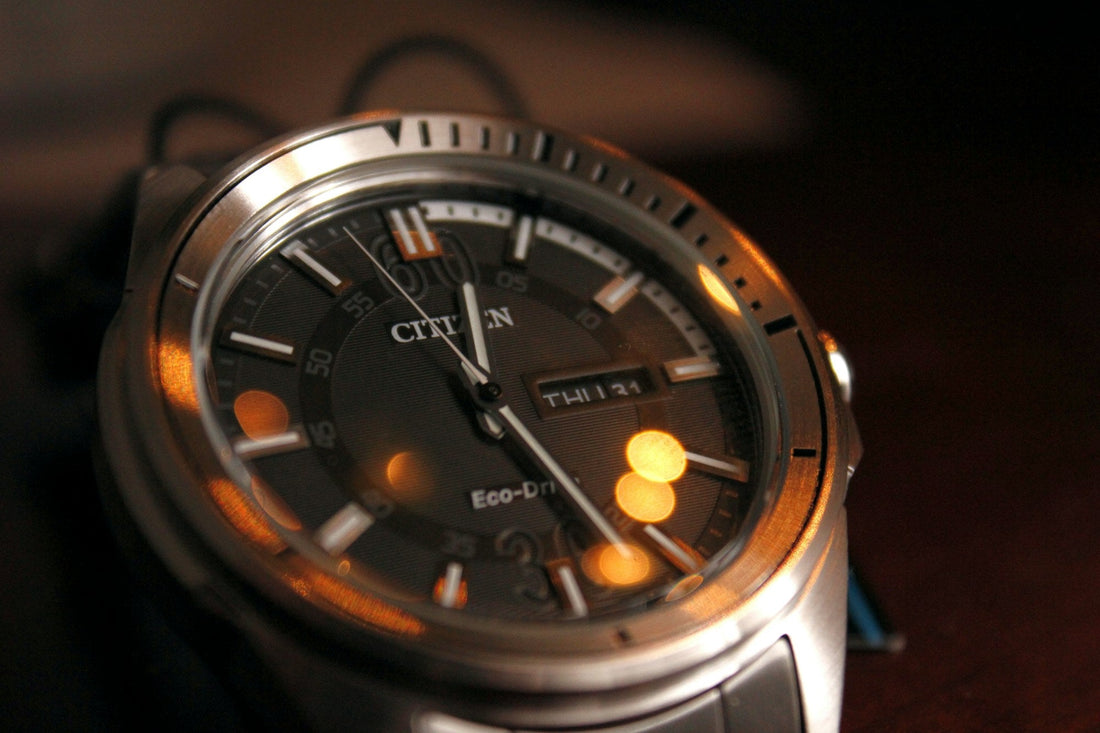Циферблат на Citizen Eco-Drive отблизо