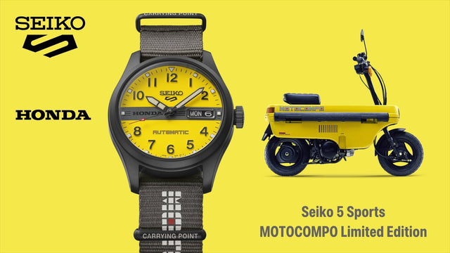 Seiko 5 Sports и Honda Motocompo