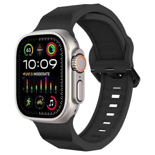 Черна вълниста каишка за Apple Watch