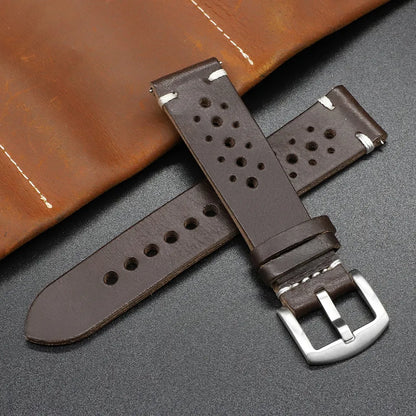 Кожена Каишка за Часовник - Mittel Racer Brown - 20мм