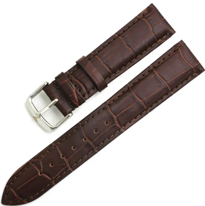 Кожена Каишка за Часовник - Classic Croc Brown - 22мм