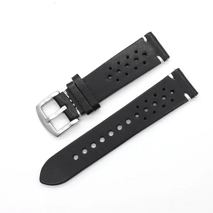 Кожена Каишка за Часовник - Klein Racer Black - 18мм