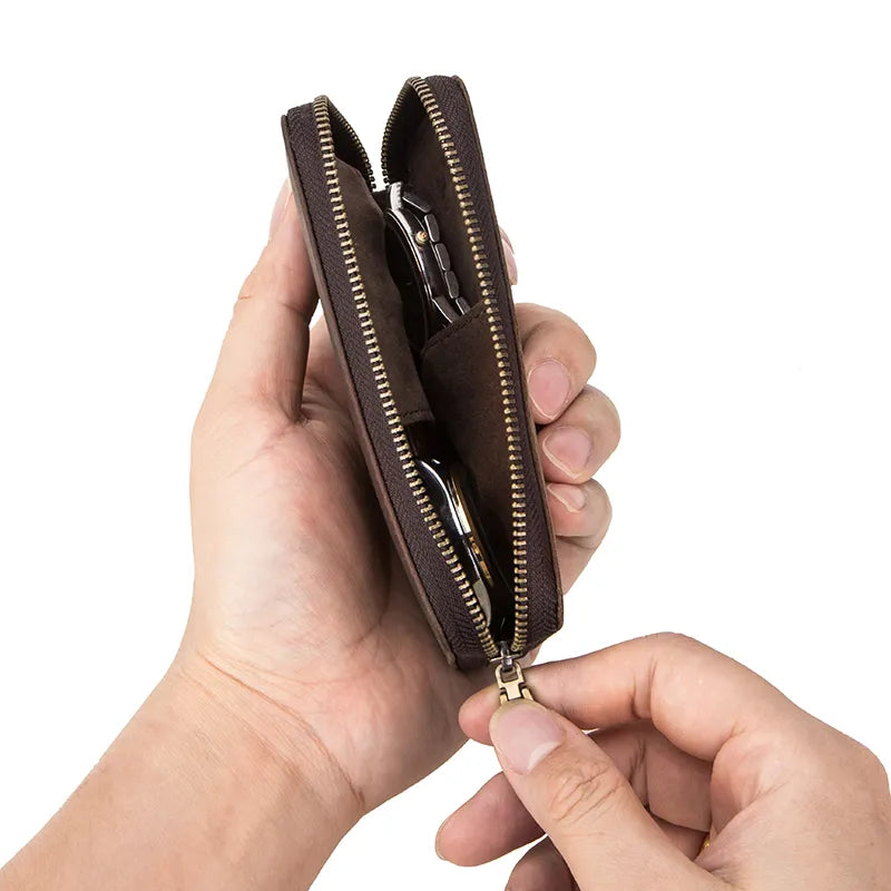 Кейс за часовник - Zipper Two Slot Calf - 2 слота (Копие)