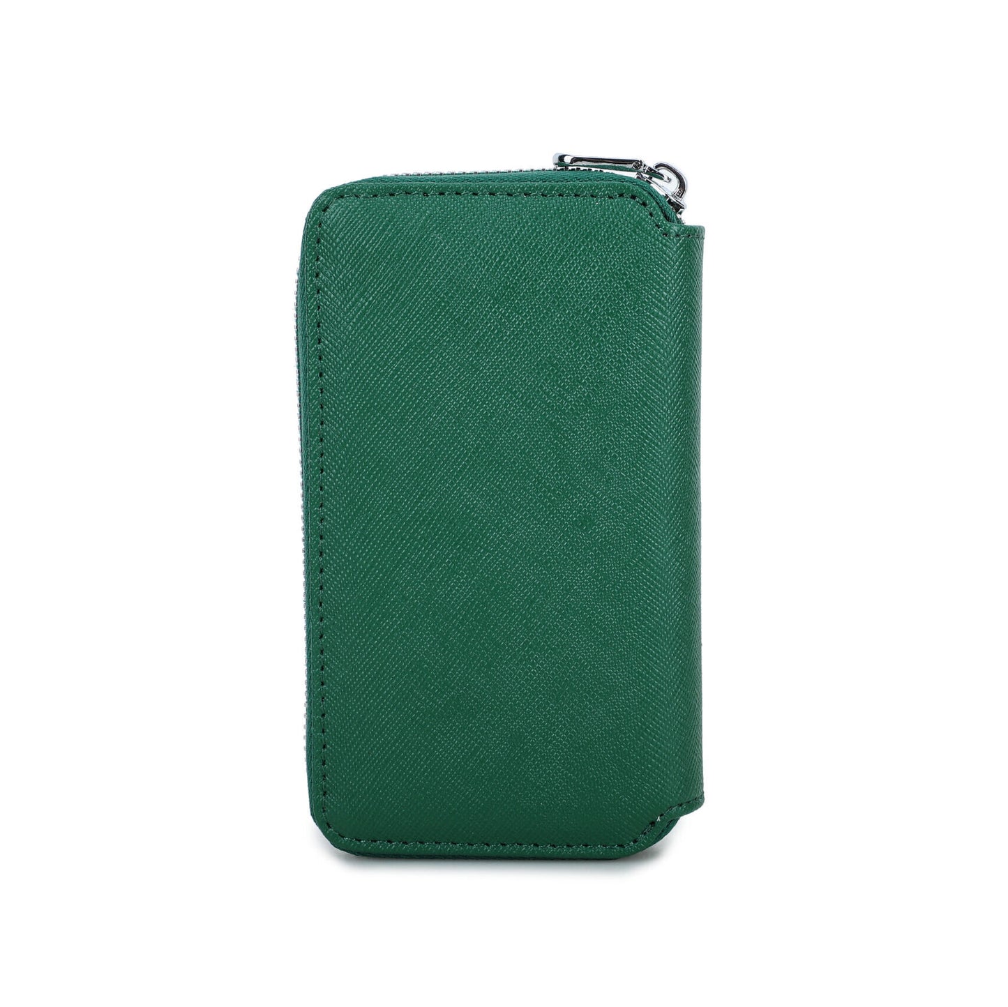 Двоен кейс за часовник - Zipper Duo Saffiano Green - 2 слота