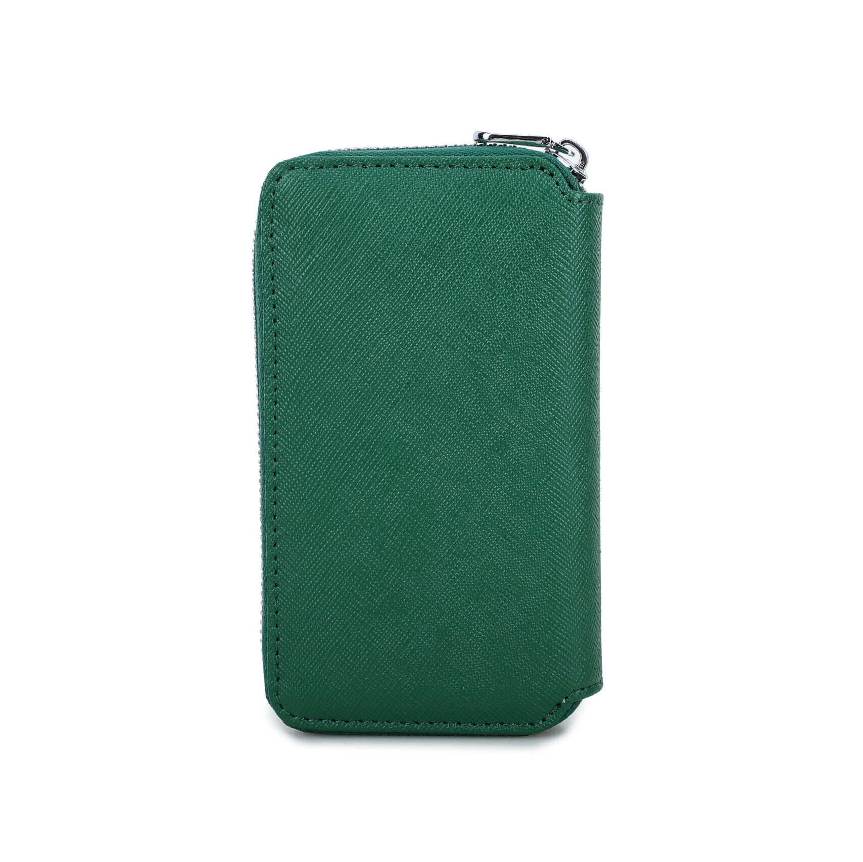 Двоен кейс за часовник - Zipper Duo Saffiano Green - 2 слота