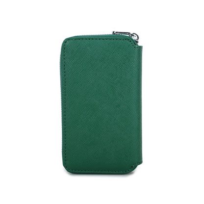 Двоен кейс за часовник - Zipper Duo Saffiano Green - 2 слота