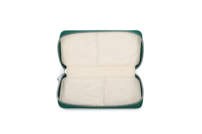 Двоен кейс за часовник - Zipper Duo Saffiano Green - 2 слота
