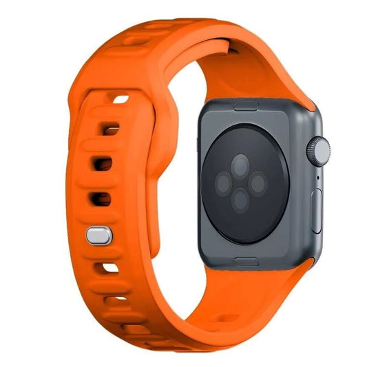 Оранжева силиконова каишка за Apple Watch с пъпки