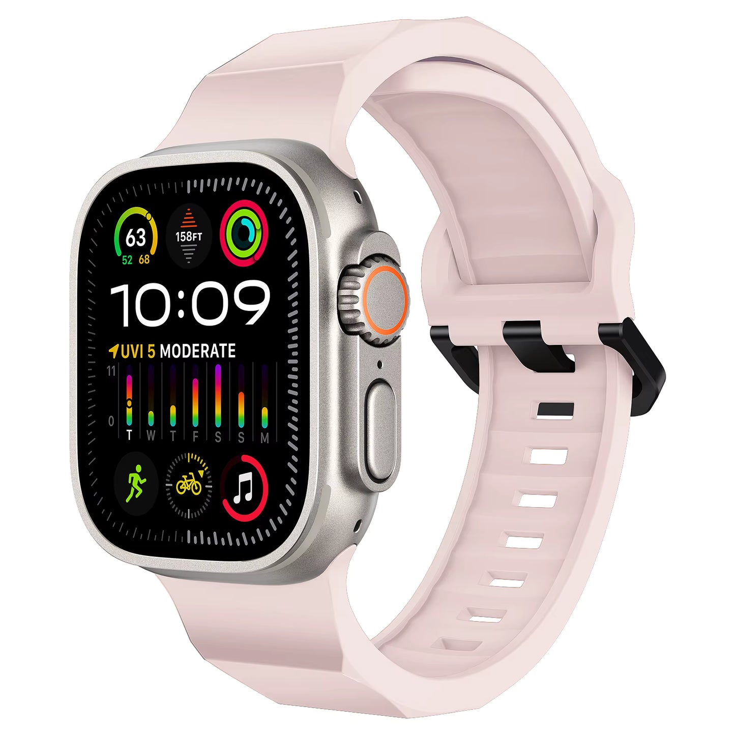 Розова вълниста каишка за Apple Watch