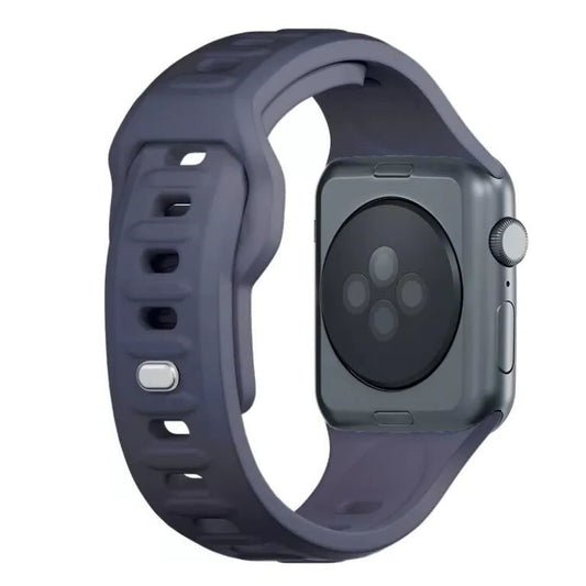 Сива силиконова каишка за Apple Watch с пъпки