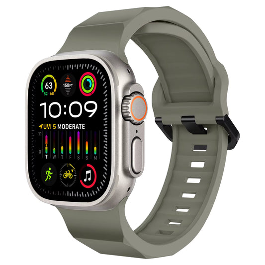 Масленозелена вълниста каишка за Apple Watch