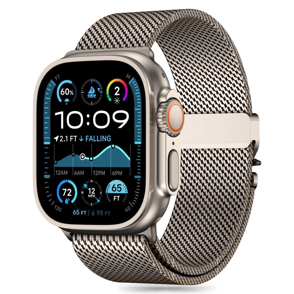 Дебел меш за Apple Watch цвят Титаний