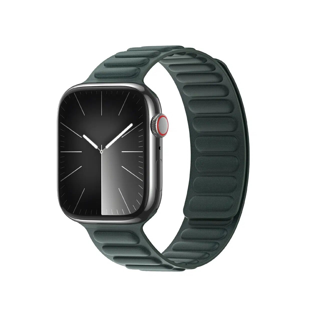 Зелена текстилна каишка за Apple Watch с магнитно закопчаване