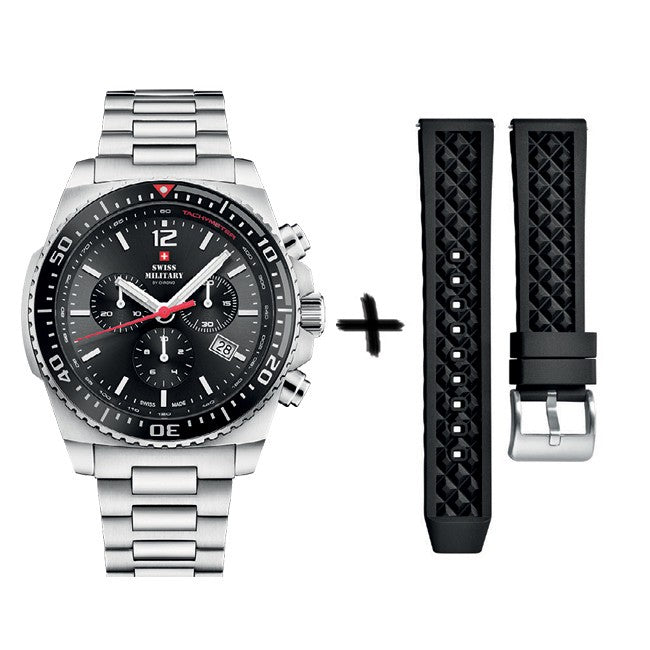 Мъжки часовник SWISS MILITARY BY CHRONO - SM34093.01SET BLACK