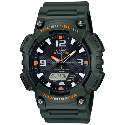 Мъжки дигитален часовник Casio Solar - Casio Collection - AQ-S810W-3AVDF