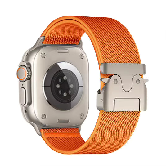 Оранжева широка еластична каишка за Apple Watch