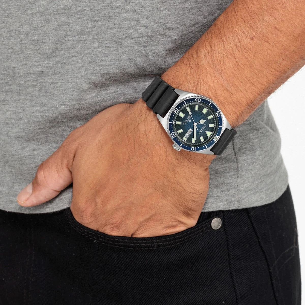 Мъжки часовник Citizen Automatic Diver Challenge - NY0129-07LE