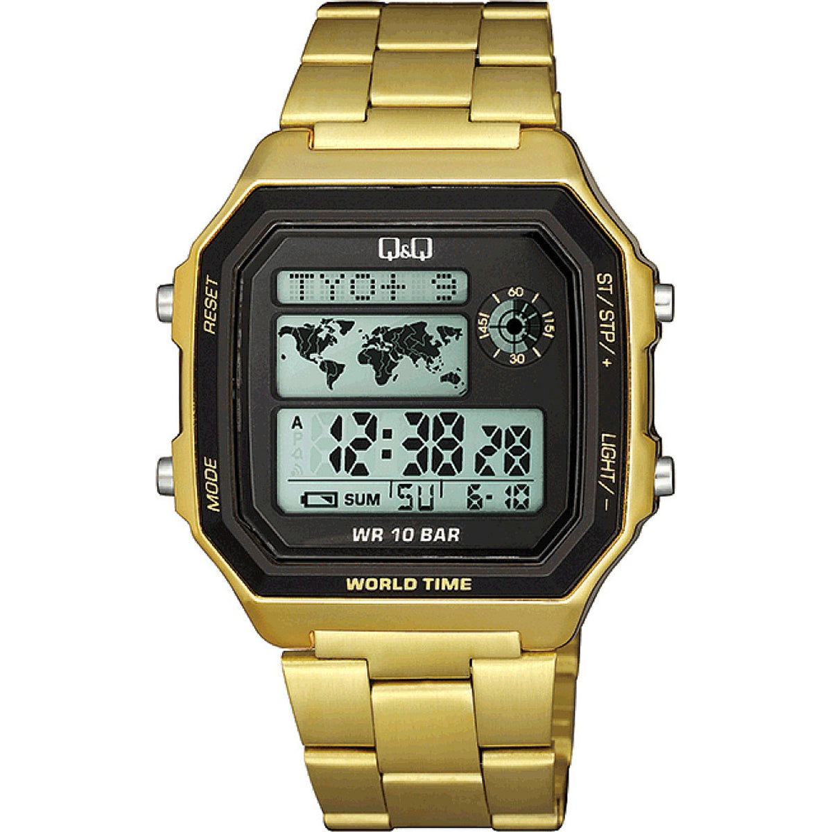Мъжки дигитален часовник Q&Q World Time - M196J007Y