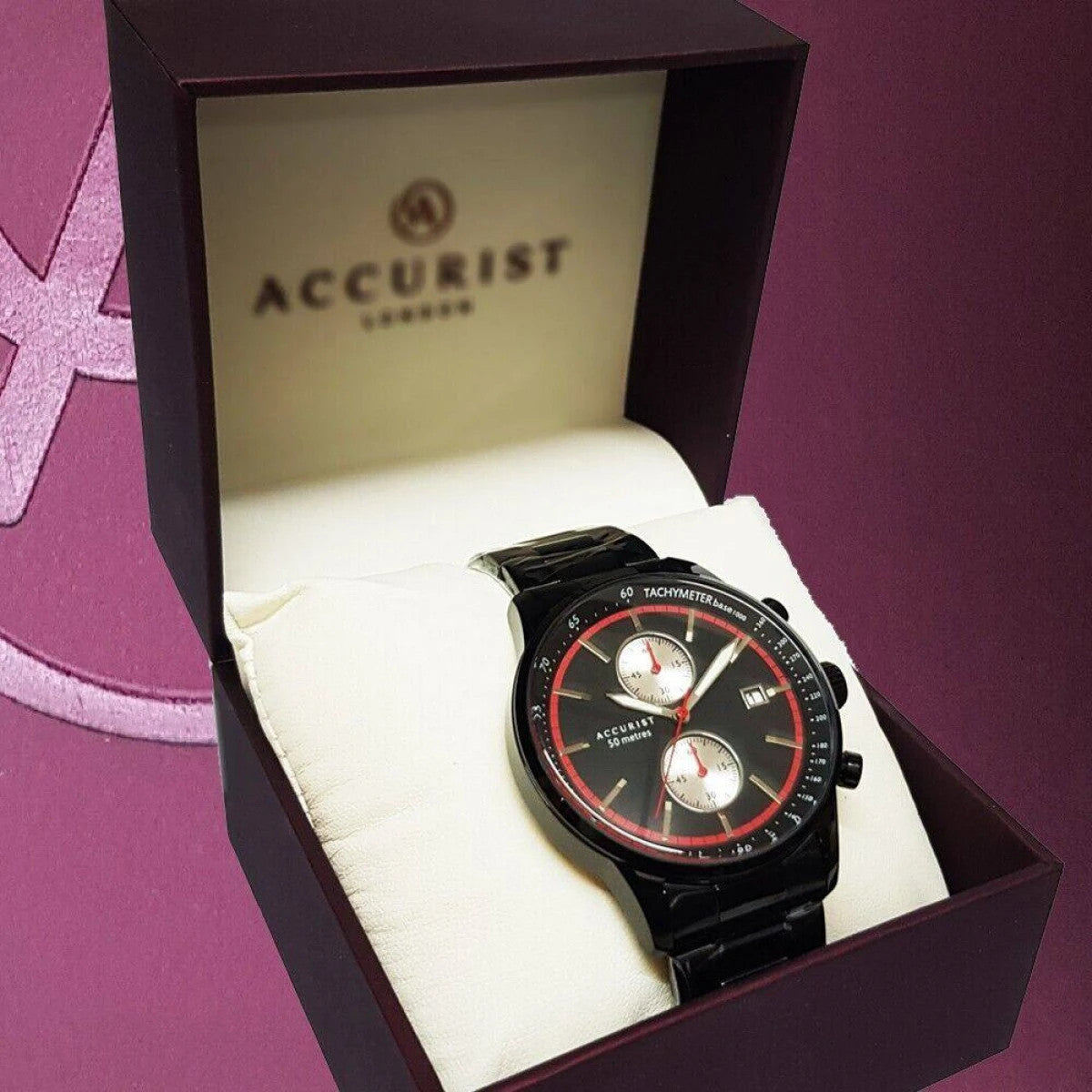 Мъжки аналогов часовник Accurist Chronograph - A-7364