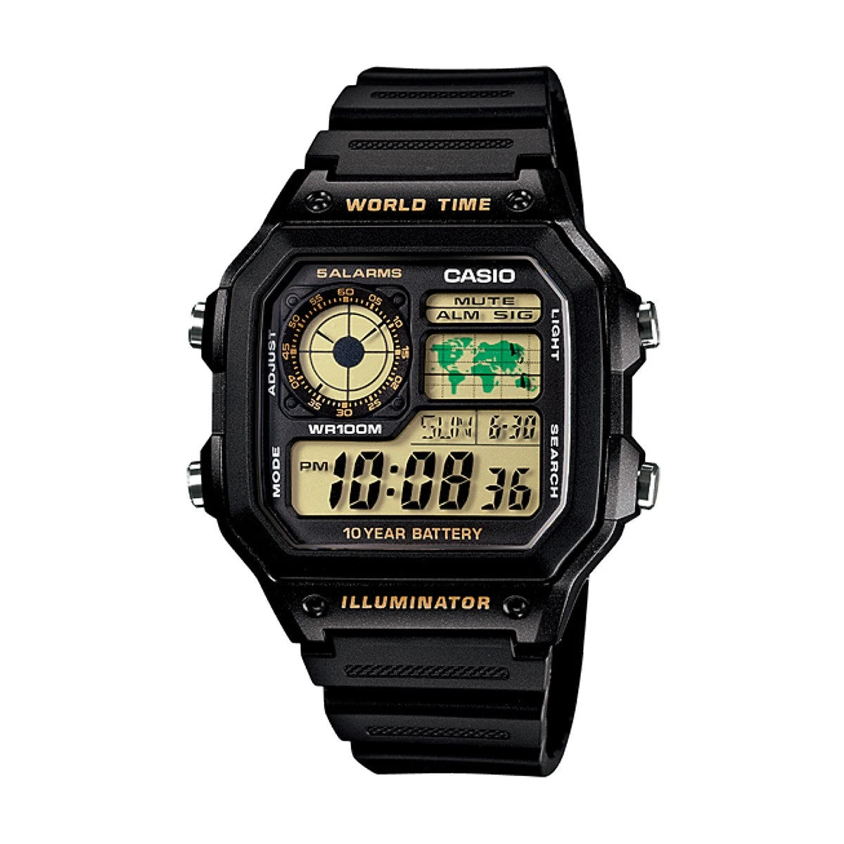 Мъжки дигитален часовник Casio - Casio Collection - AE-1200WH-1BVDF