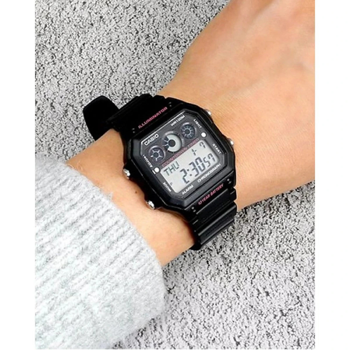 Мъжки дигитален часовник Casio - AE-1300WH-1A2VDF