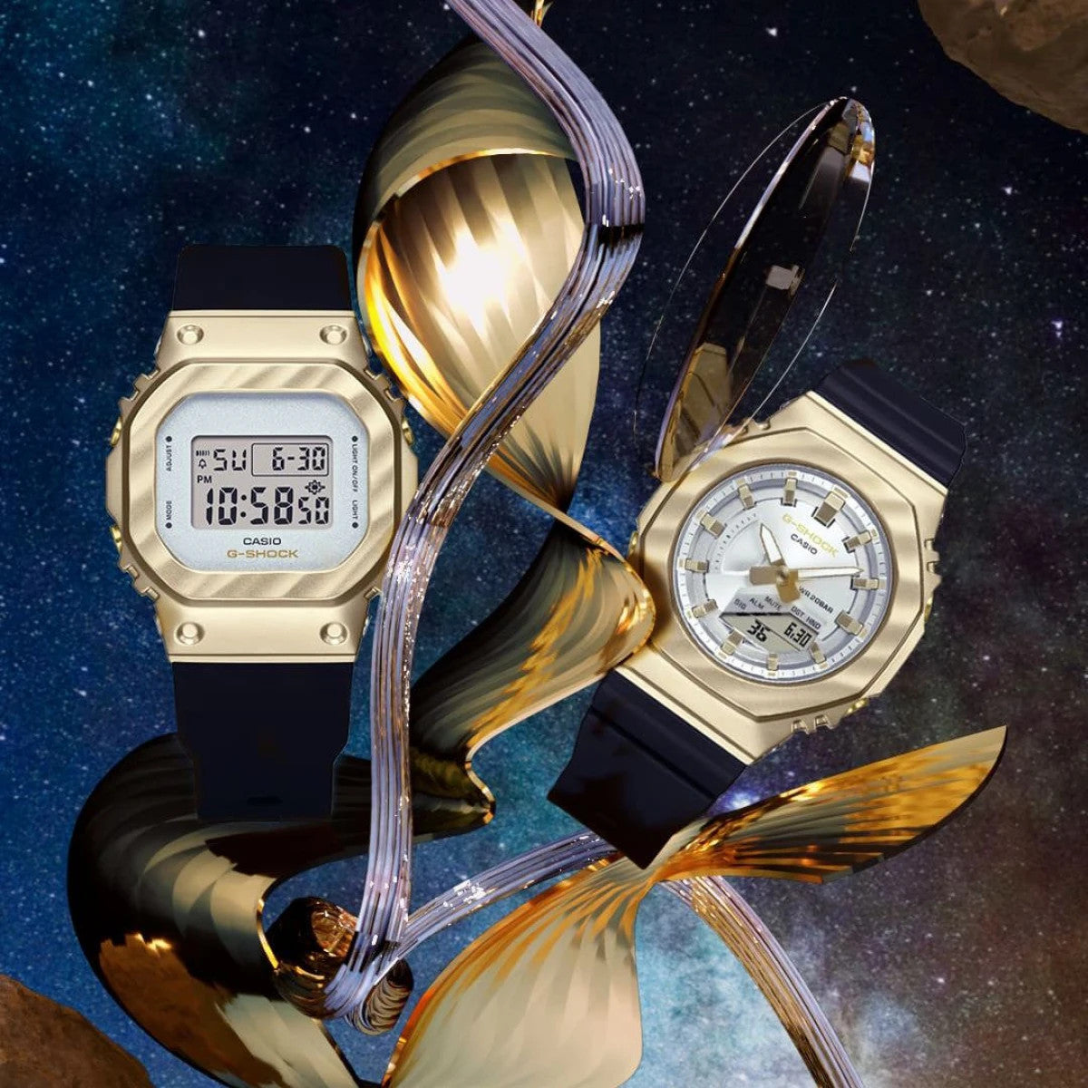 Дамски часовник Casio G-Shock - GM-S5600BC-1ER