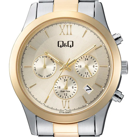Дамски аналогов часовник Q&Q Dual-Time - C71A-004PY