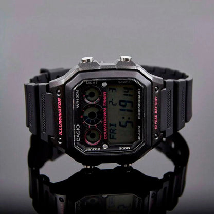 Мъжки дигитален часовник Casio - AE-1300WH-1A2VDF