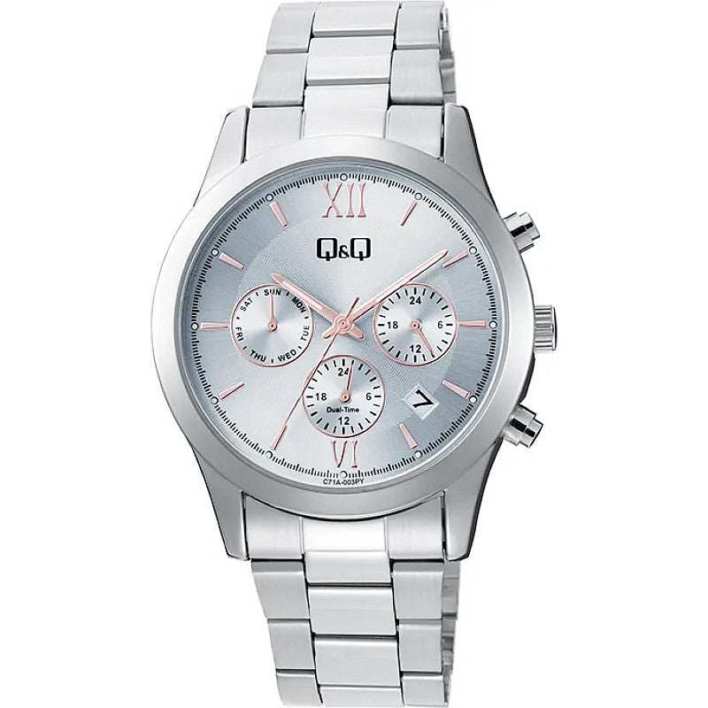 Дамски аналогов часовник Q&Q Dual-Time - C71A-003PY
