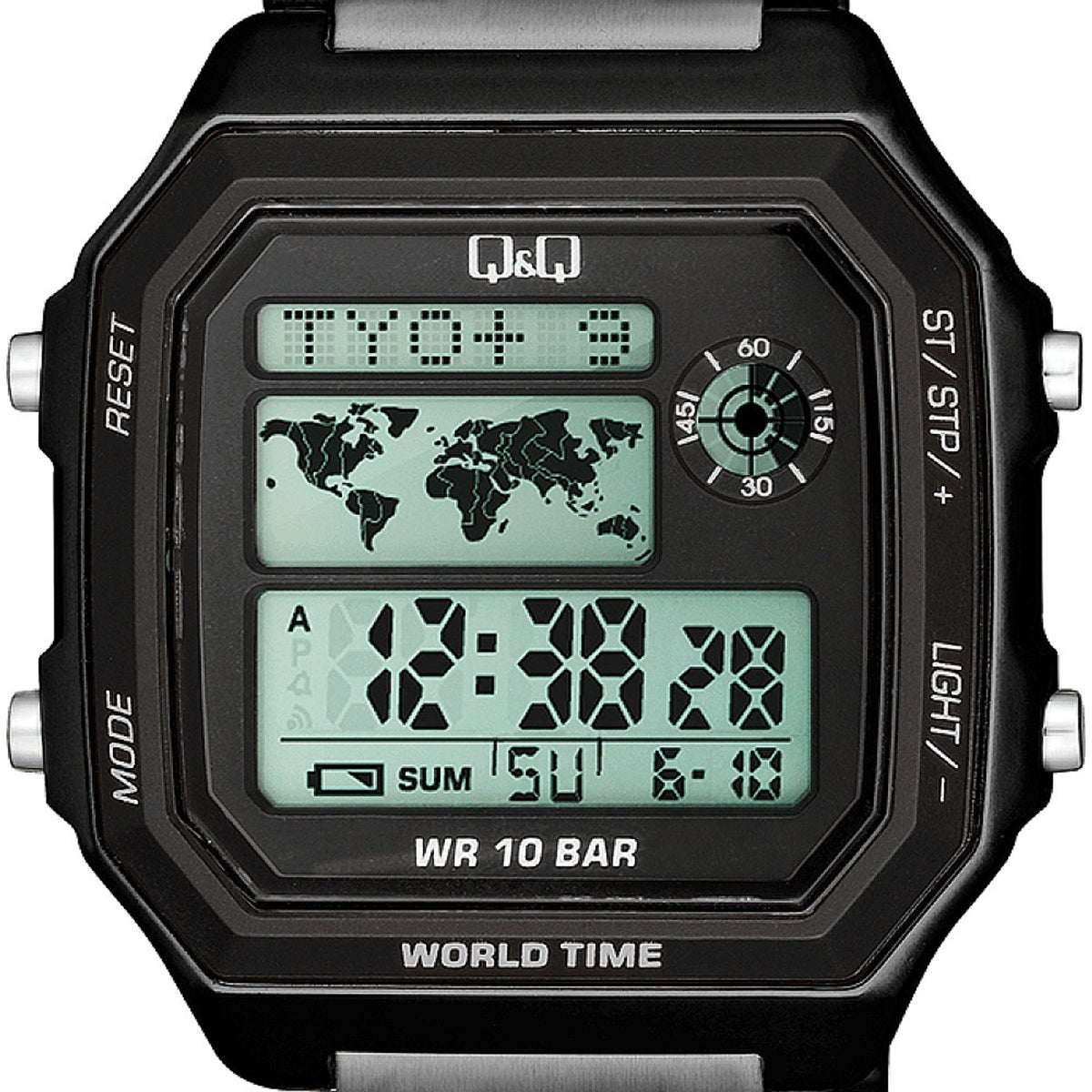 Мъжки дигитален часовник Q&Q World Time - M196J008Y