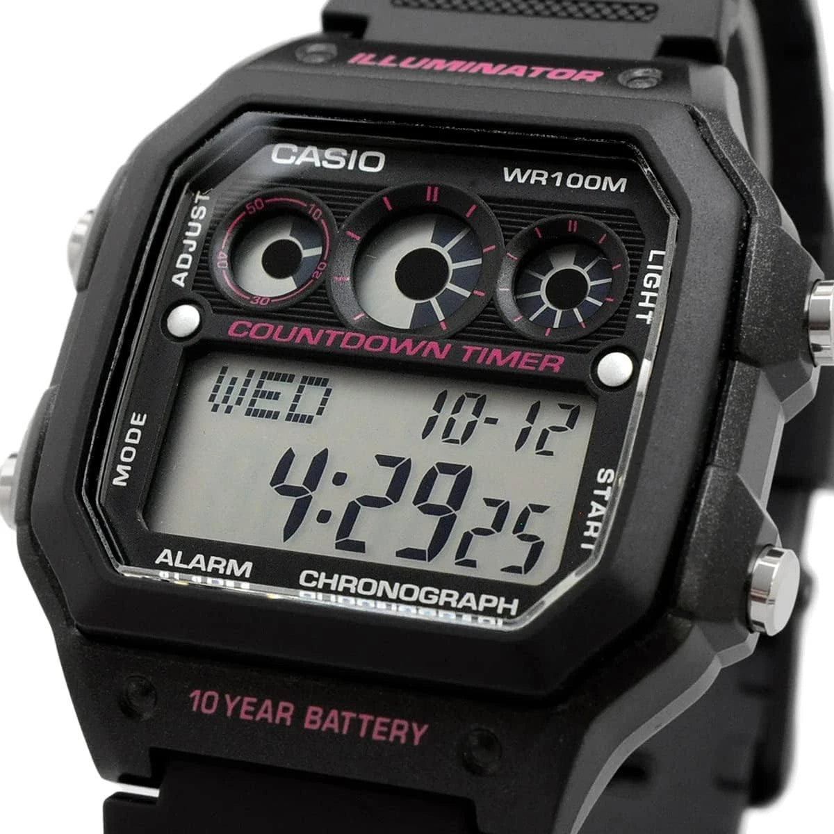 Мъжки дигитален часовник Casio - AE-1300WH-1A2VDF