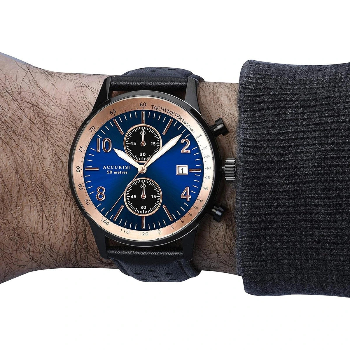Мъжки аналогов часовник Accurist Chronograph - A-7378