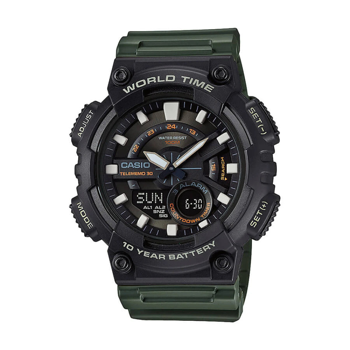 Мъжки дигитален часовник Casio - Casio Collection - AEQ-110W-3AVDF