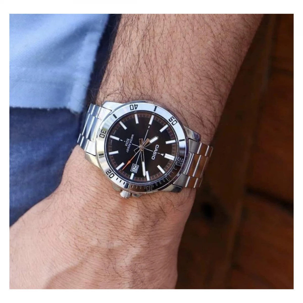 Мъжки аналогов часовник Casio - Casio Collection - MTP-VD01D-1E2VUDF