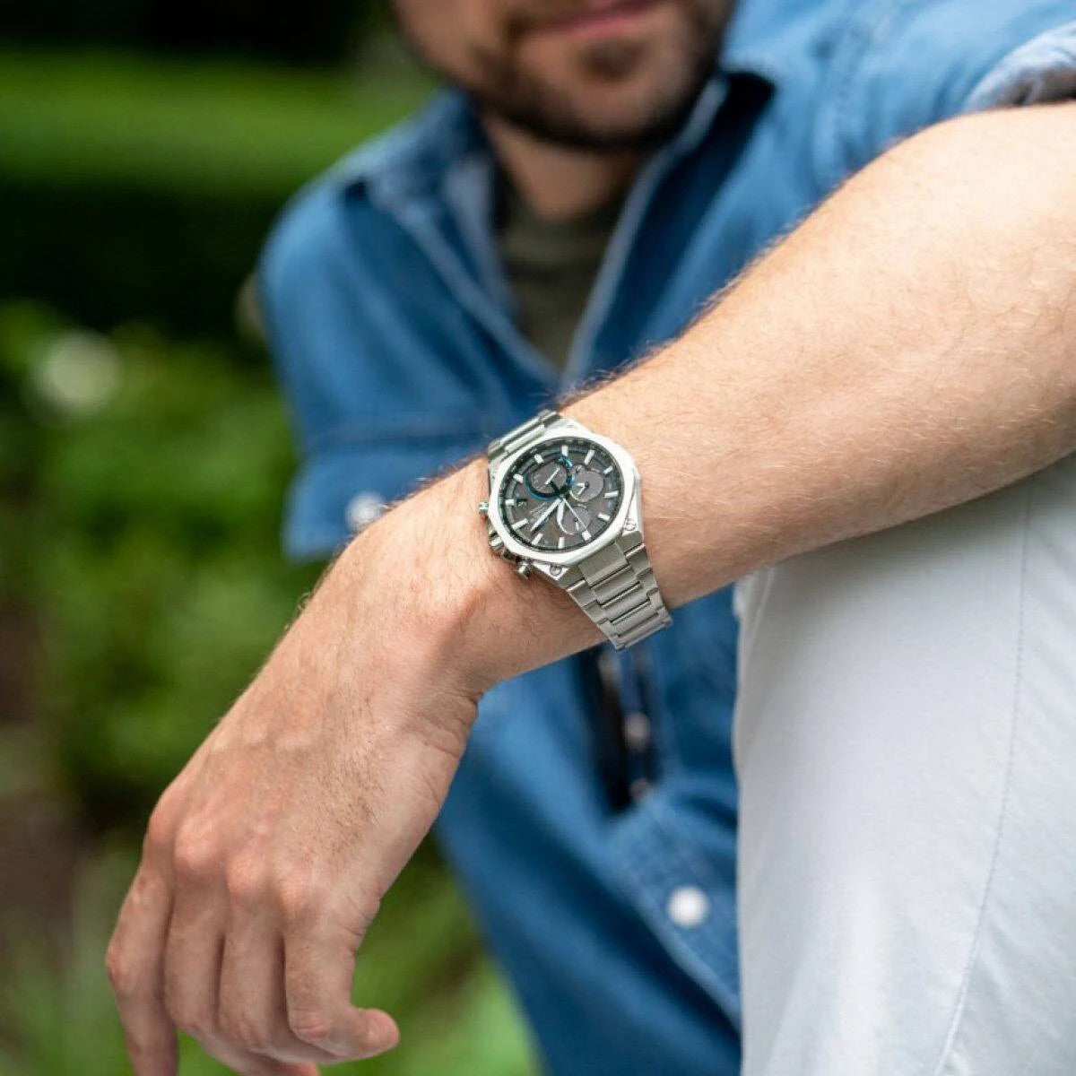 Мъжки часовник Casio Edifice Bluetooth Solar - EQB-1100D-1AER