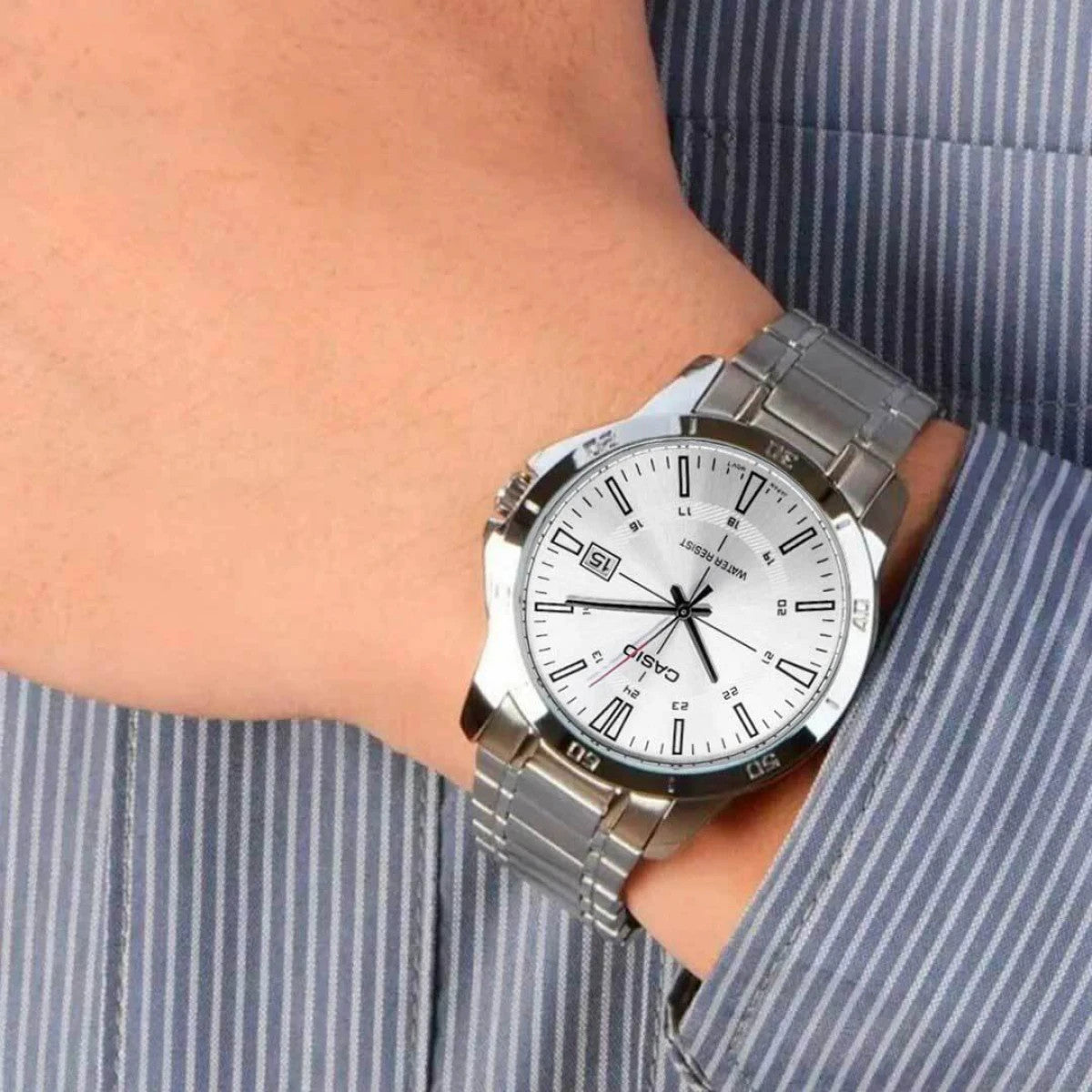 Мъжки аналогов часовник Casio - Casio Collection - MTP-V004D-7CUDF