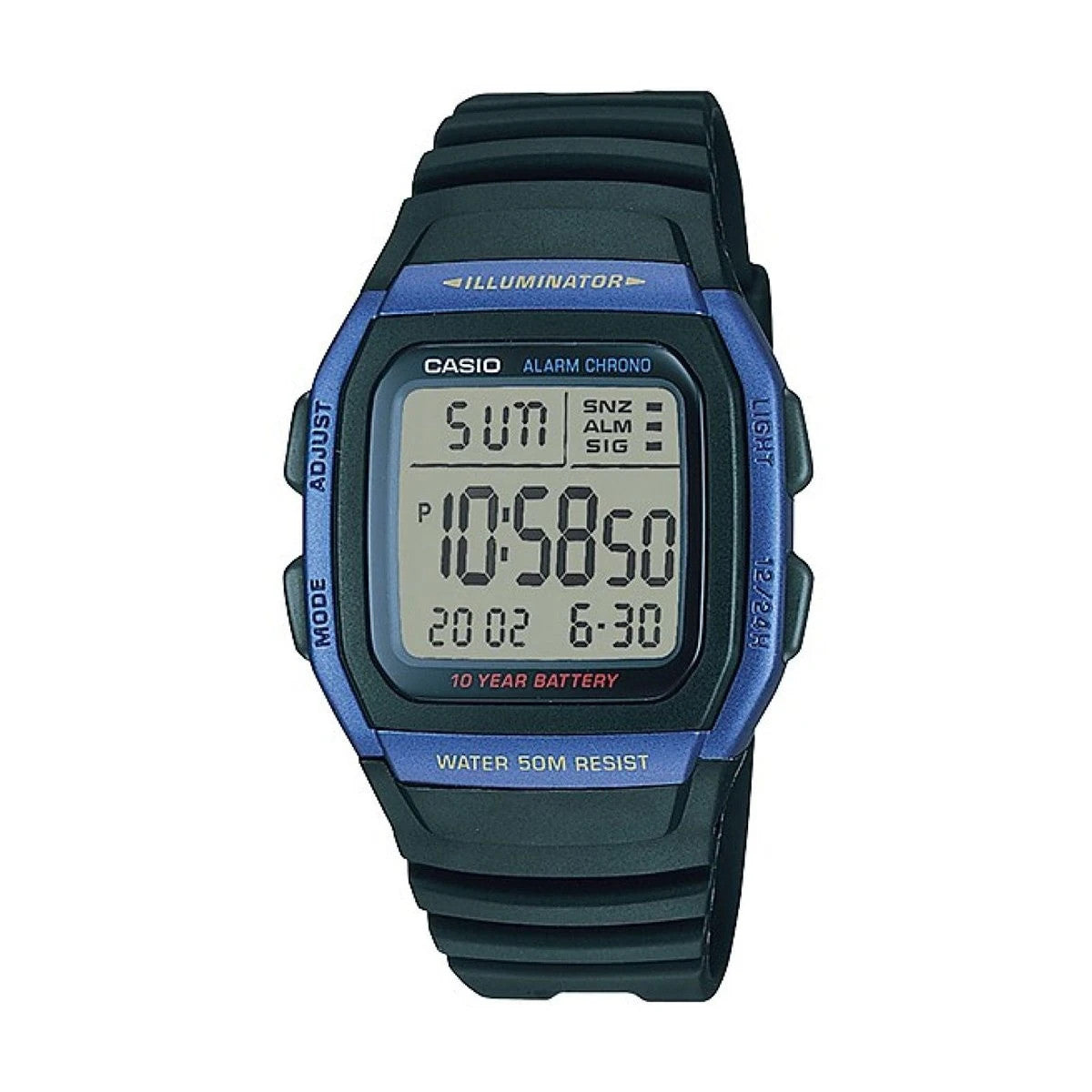 Мъжки дигитален часовник Casio - Casio Collection - W-96H-2AVDF