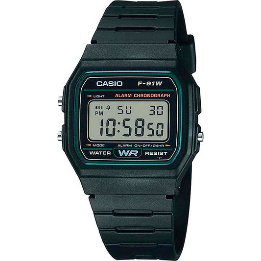 Унисекс дигитален часовник Casio - Casio Collection - F-91W-3HDG